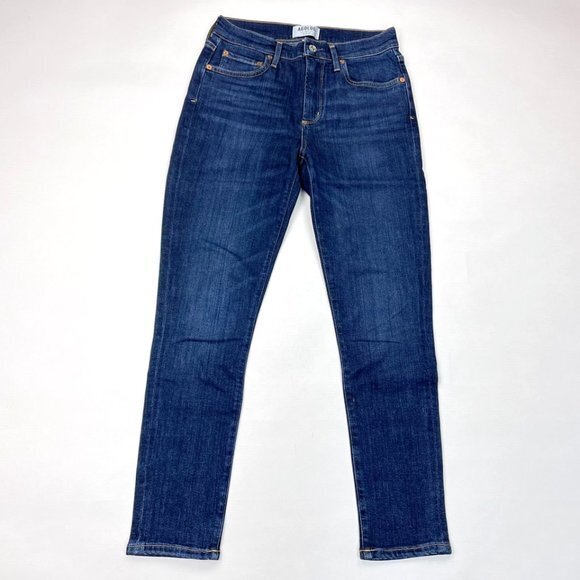 Agolde LA Sophie High Rise Skinny Crop Jeans Women 27 EUC Stretch Cotton Pockets
